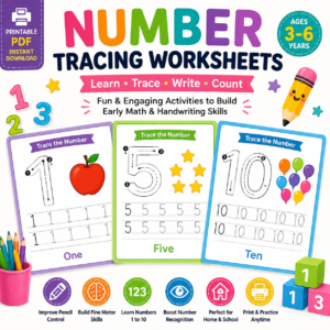 Number Tracing Worksheets