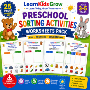 Fun Preschool Sorting Worksheets for Kids
