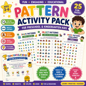 Fun Preschool Pattern Worksheets for Kids