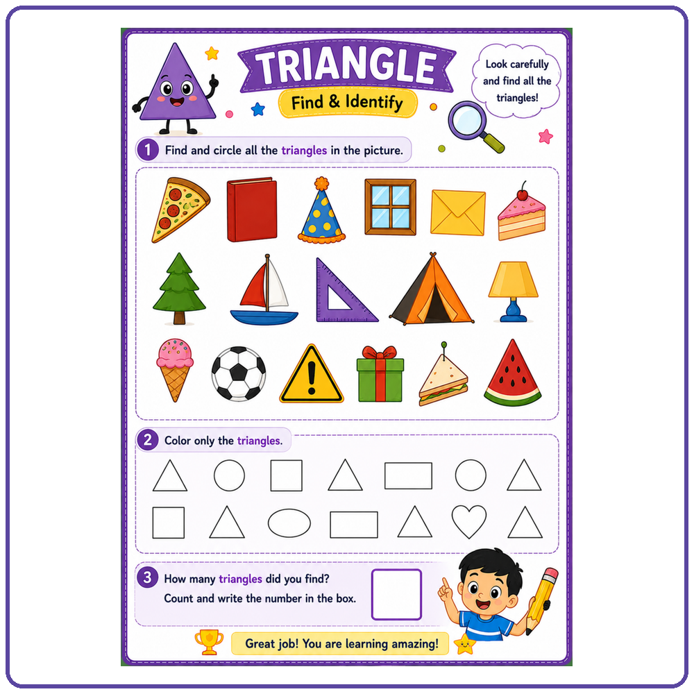 Amazing Preschool Shapes Worksheets for Kids