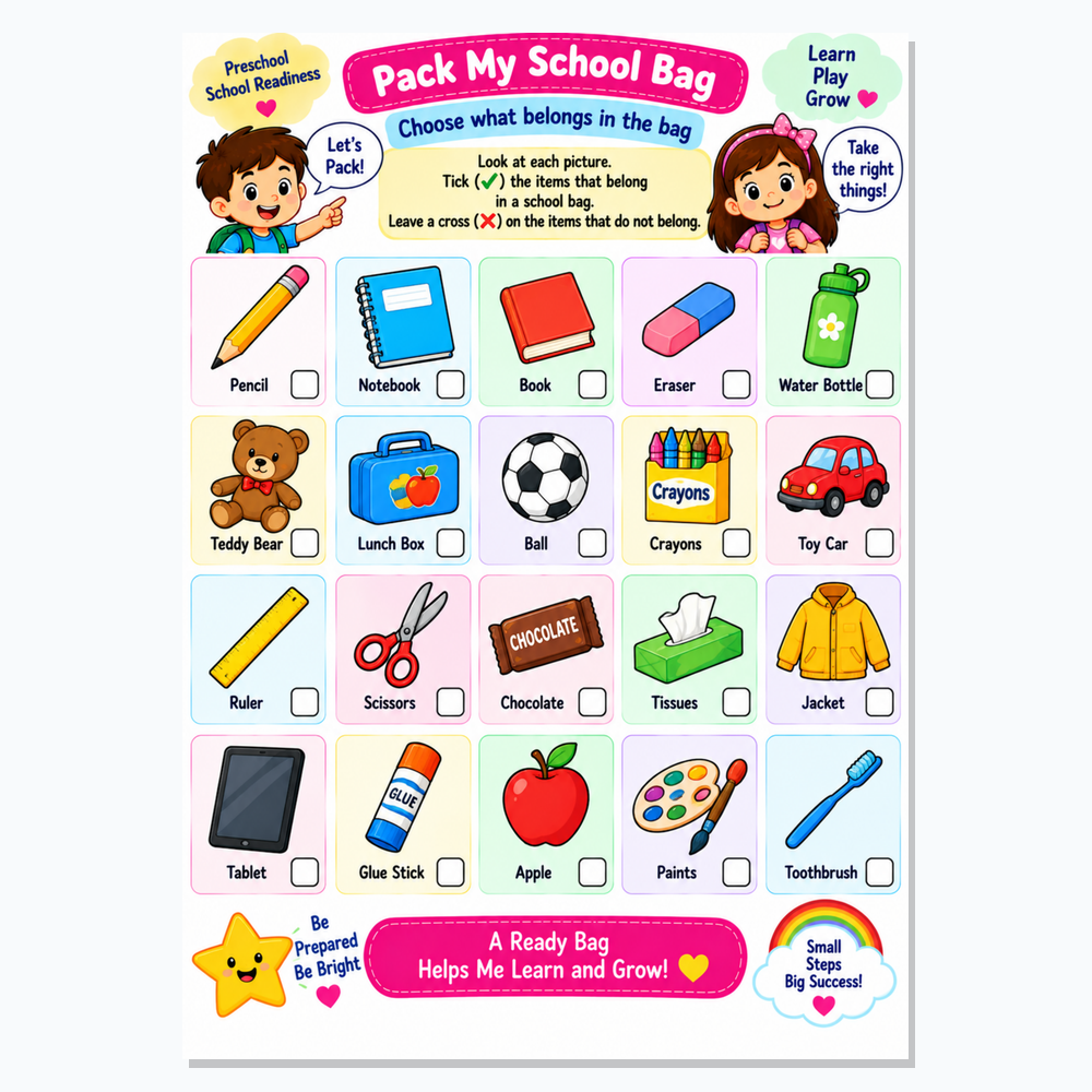 Ultimate School Readiness Worksheets for Kids